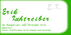 erik kuhtreiber business card